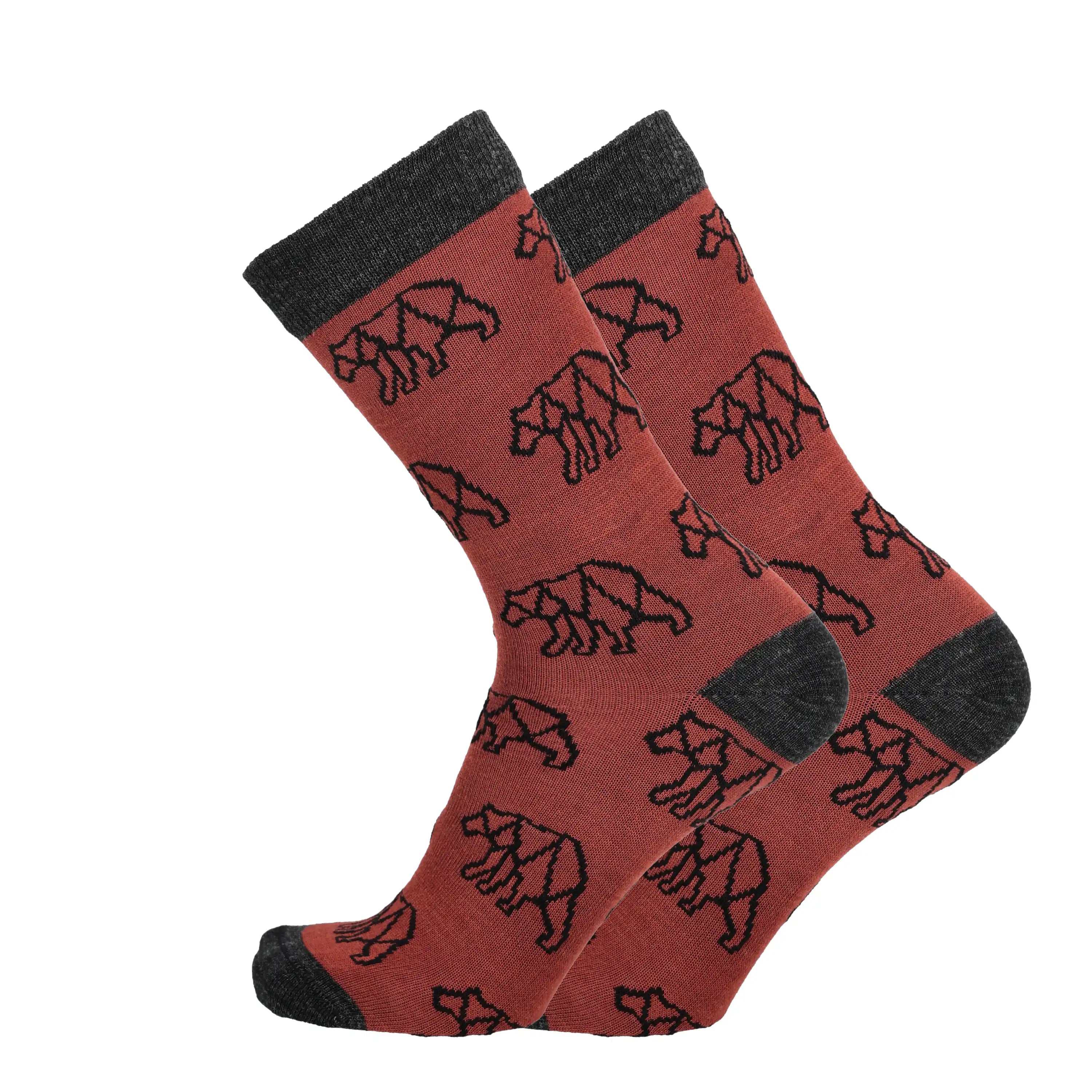 Lily of the valley - patterned socks, merino wool