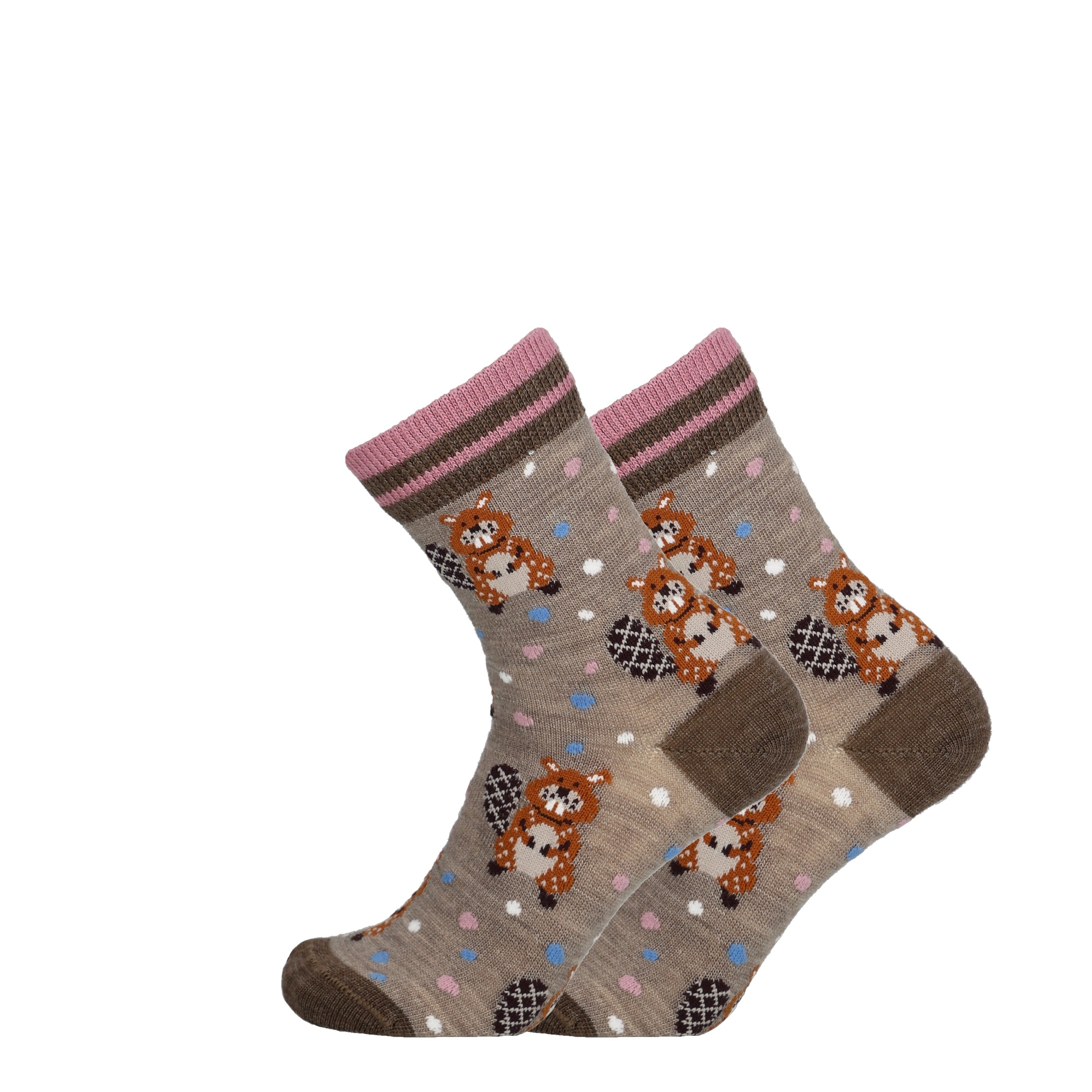 Beaver - Children's merino wool socks for dressing