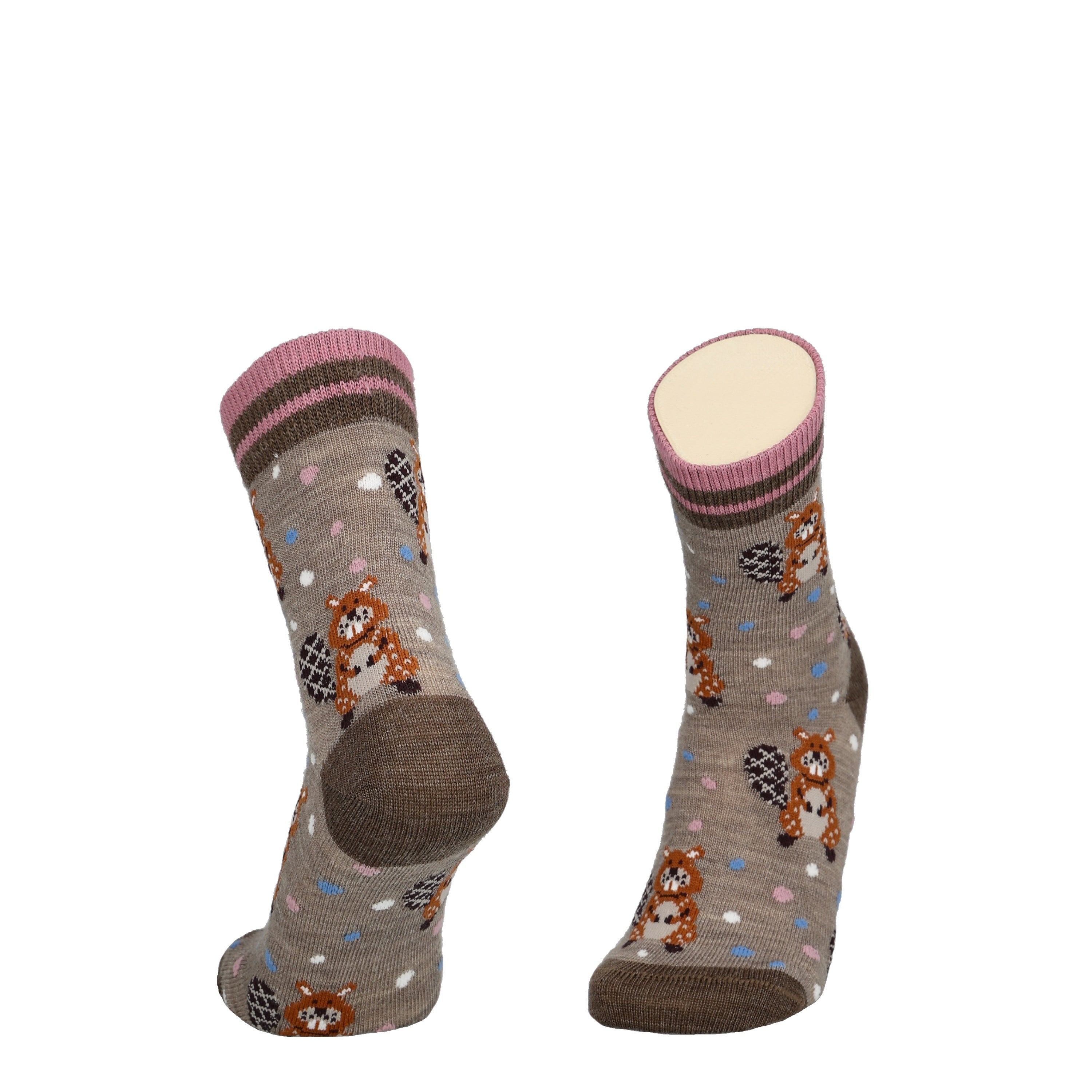 Beaver - Children's merino wool socks for dressing