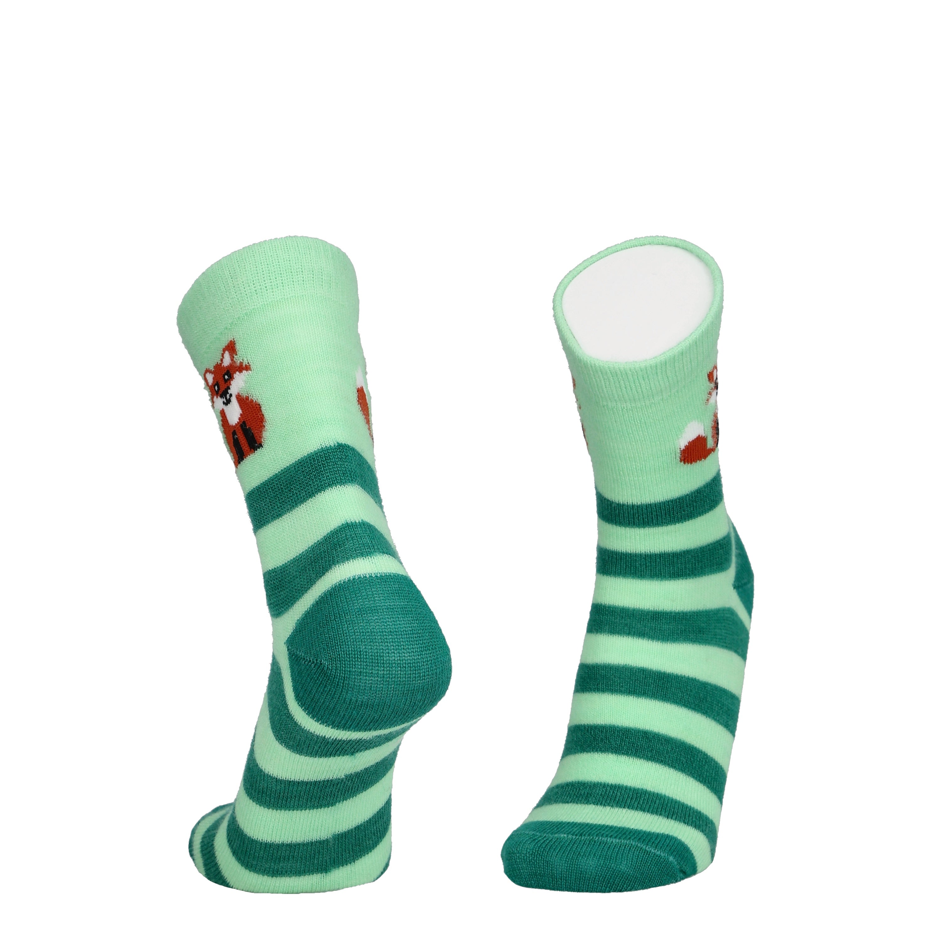 Fox Stripe - Children's merino wool socks for dressing