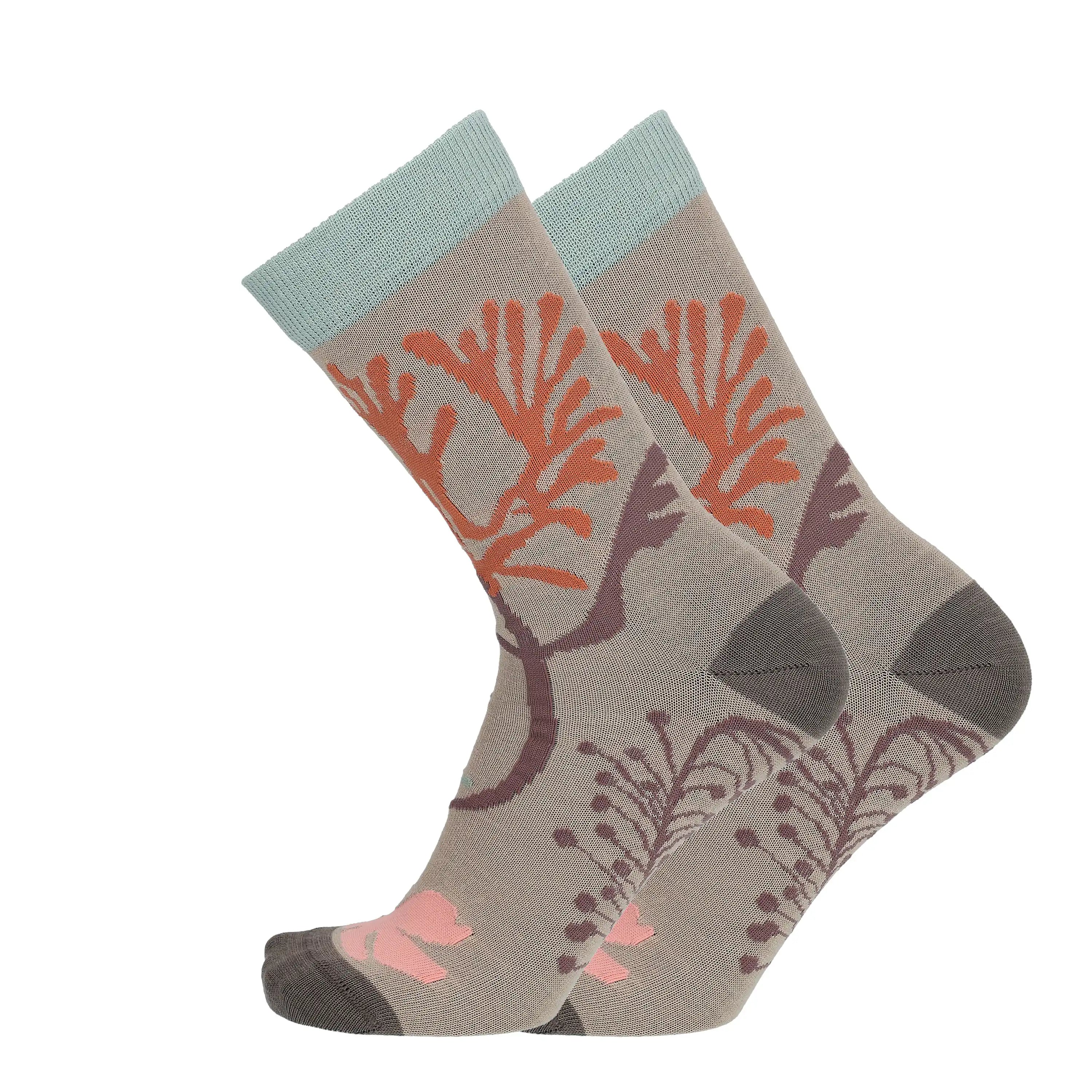 Winter Garden - patterned socks, merino wool 