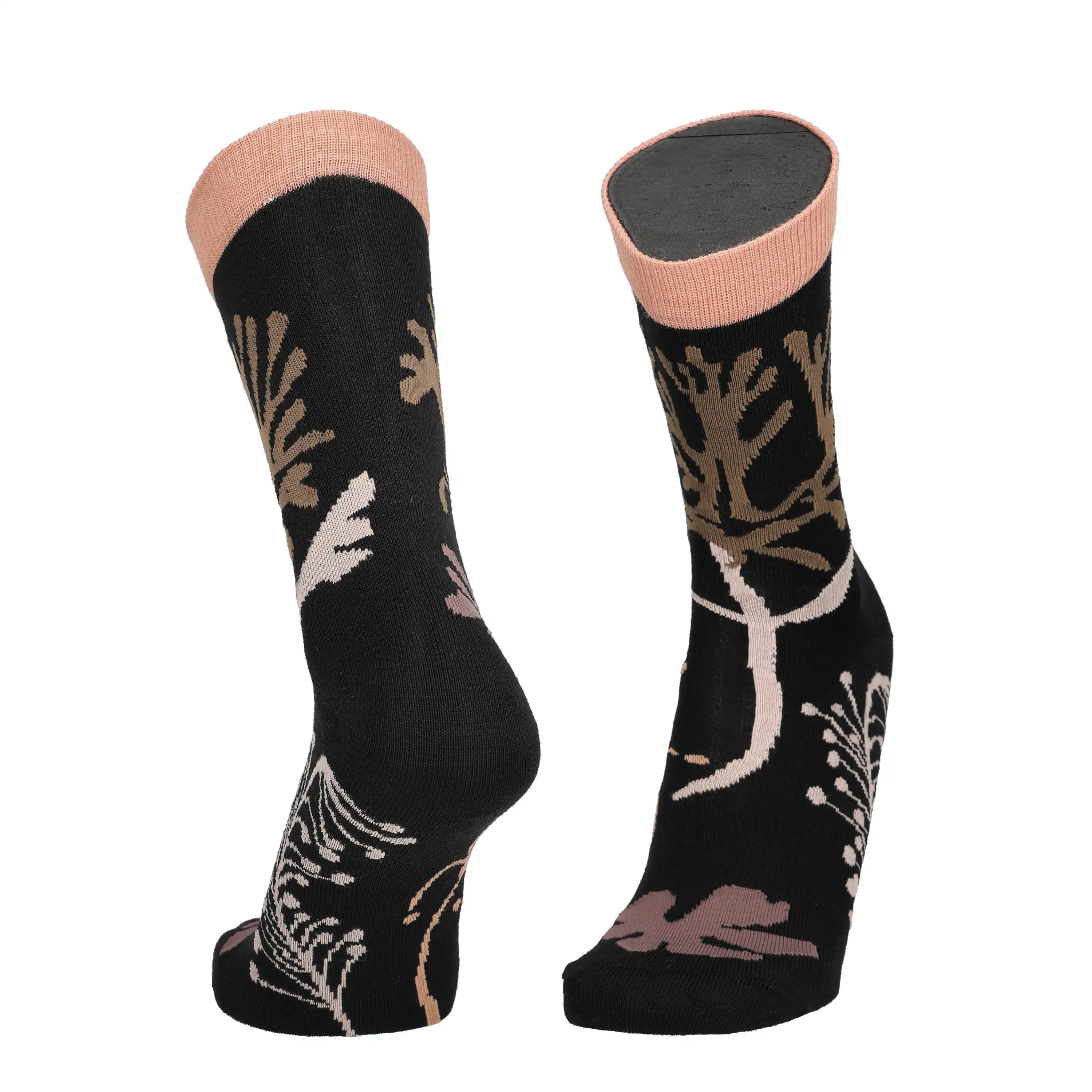 Winter Garden - patterned socks, merino wool 
