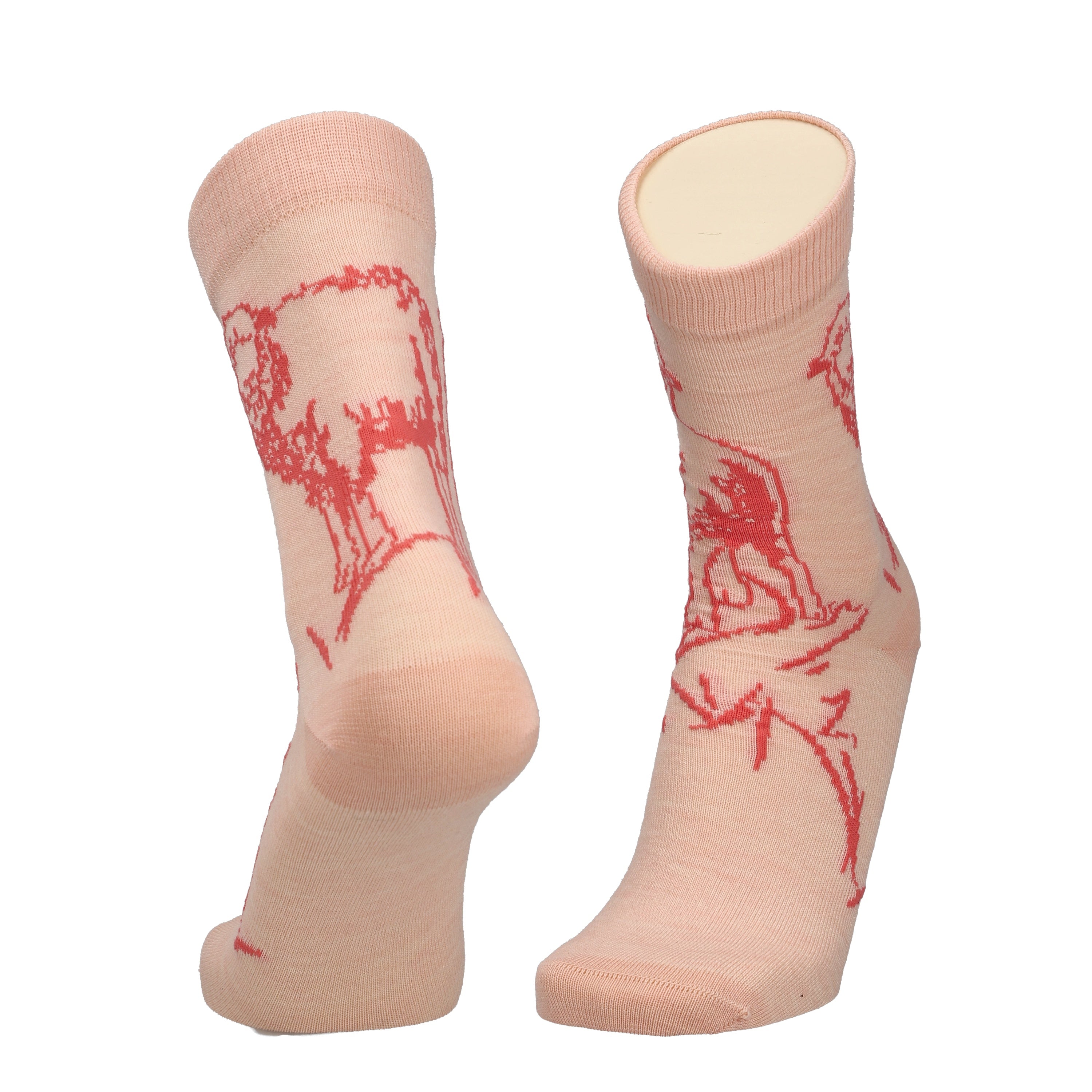 La Magdalena - patterned socks, merino wool 
