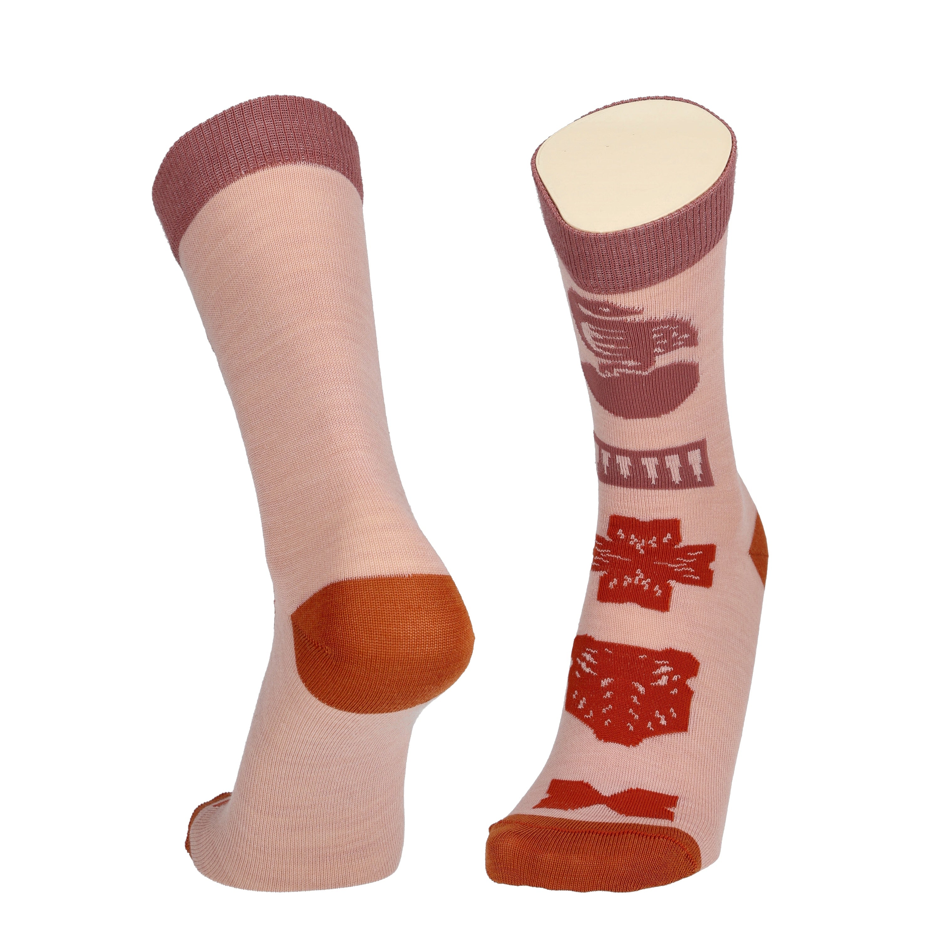 Päivätär - patterned socks, merino wool 