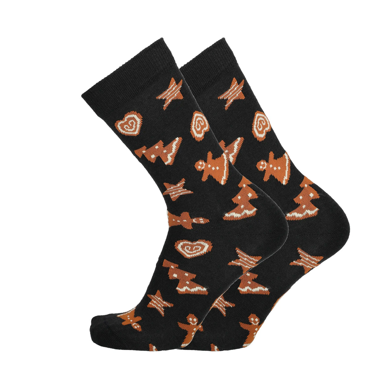 Lebkuchen - gemusterte Socken, Merinowolle 