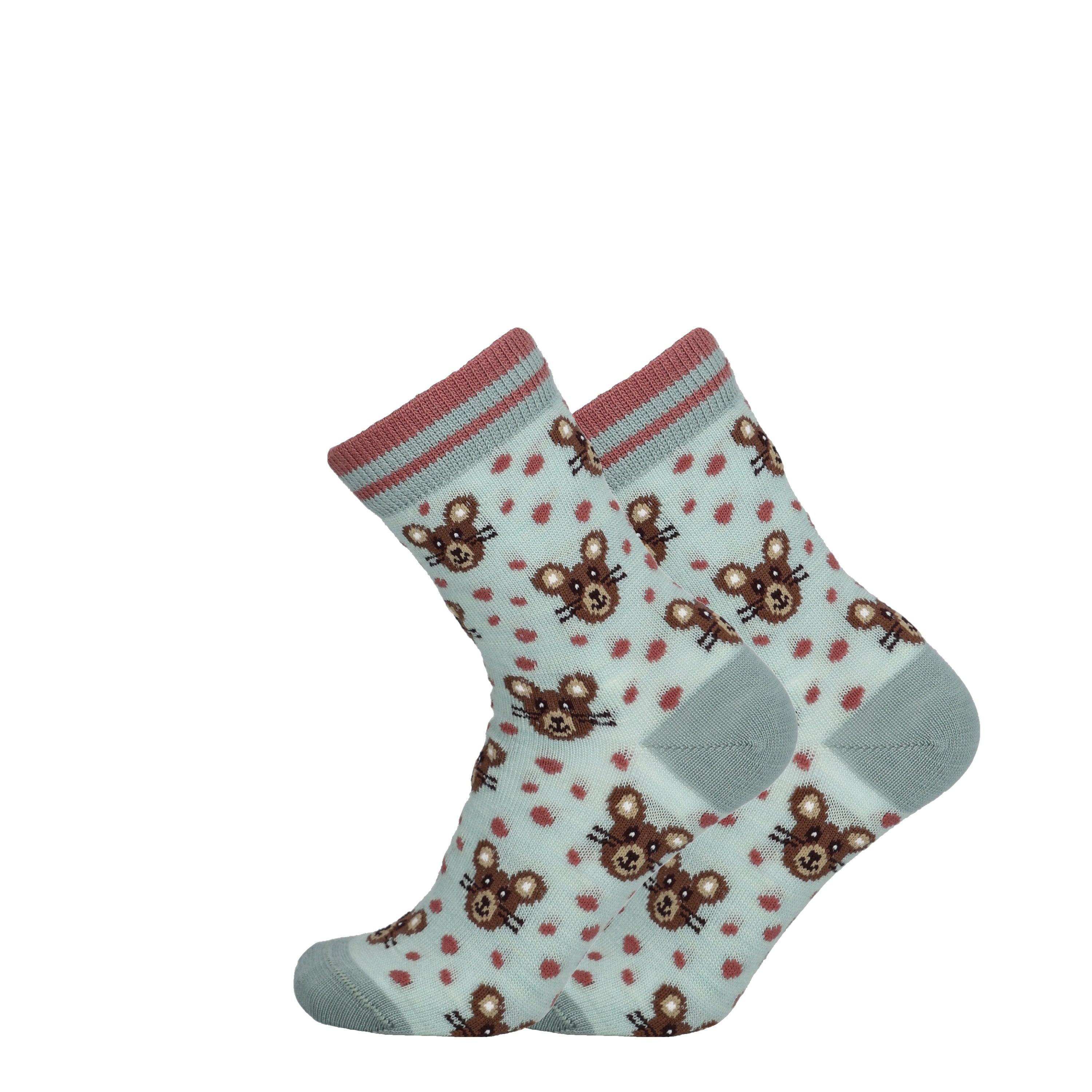 Mouse - Children's merino wool socks for dressing 