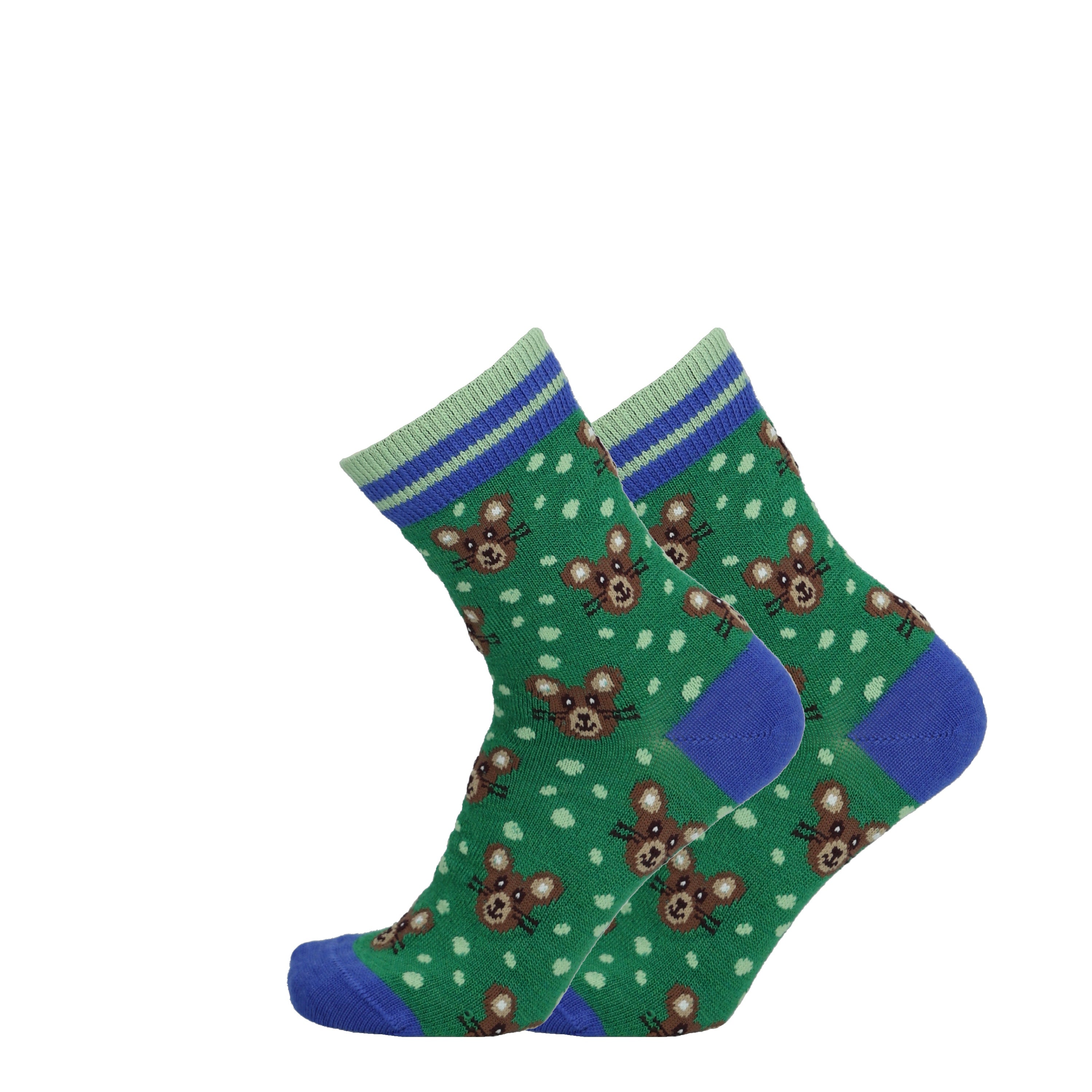 Mouse - Children's merino wool socks for dressing 