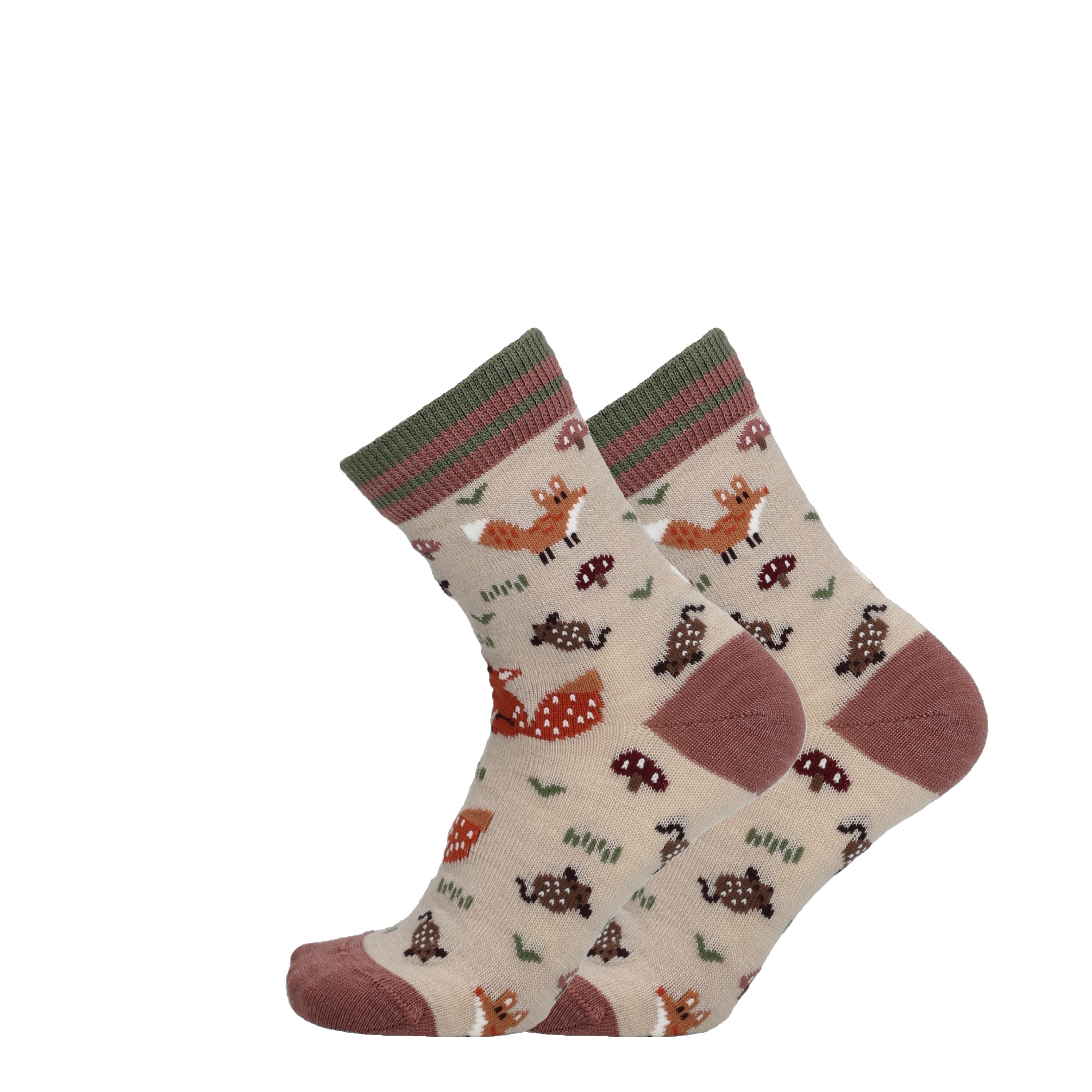 Fox - Children's merino wool socks for dressing 