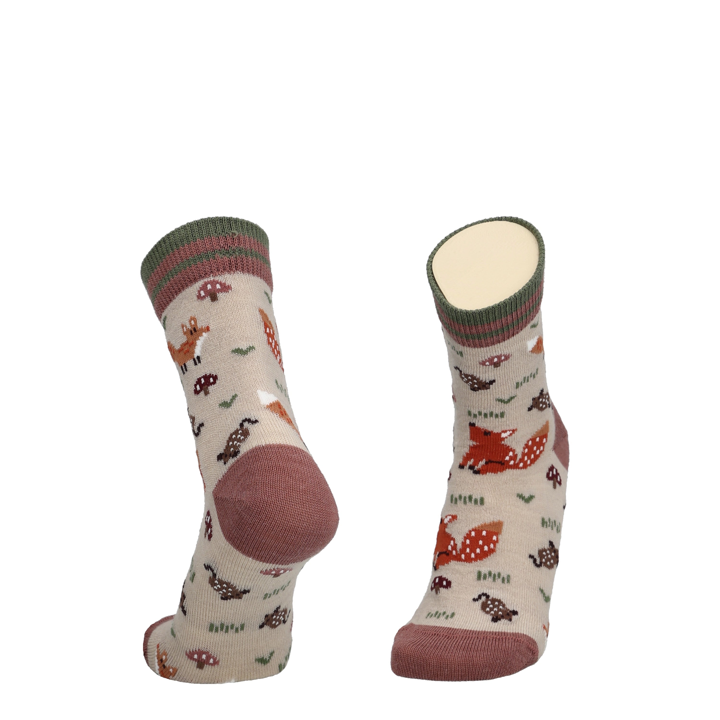 Fox - Children's merino wool socks for dressing 