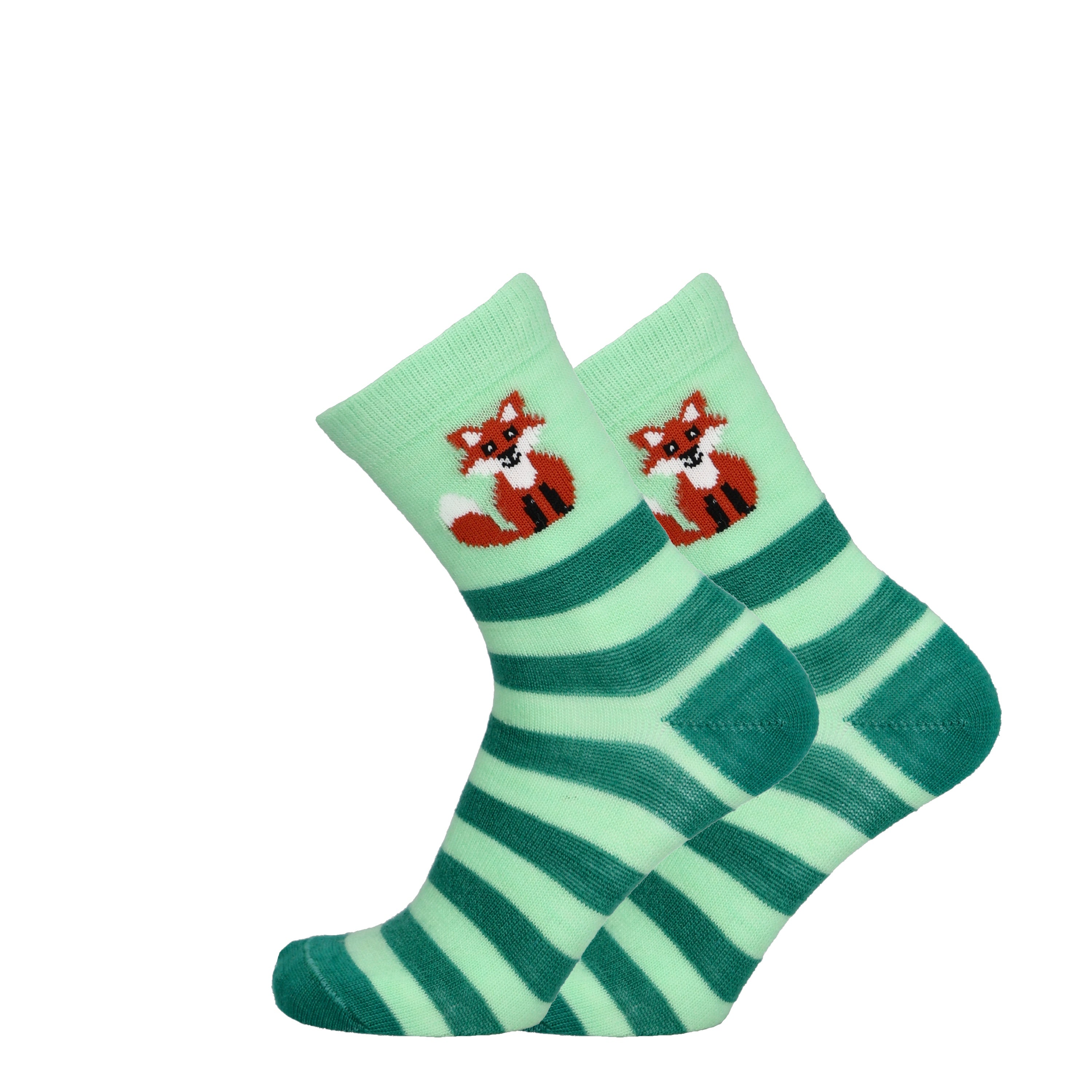 Fox Stripe - Children's merino wool socks for dressing 
