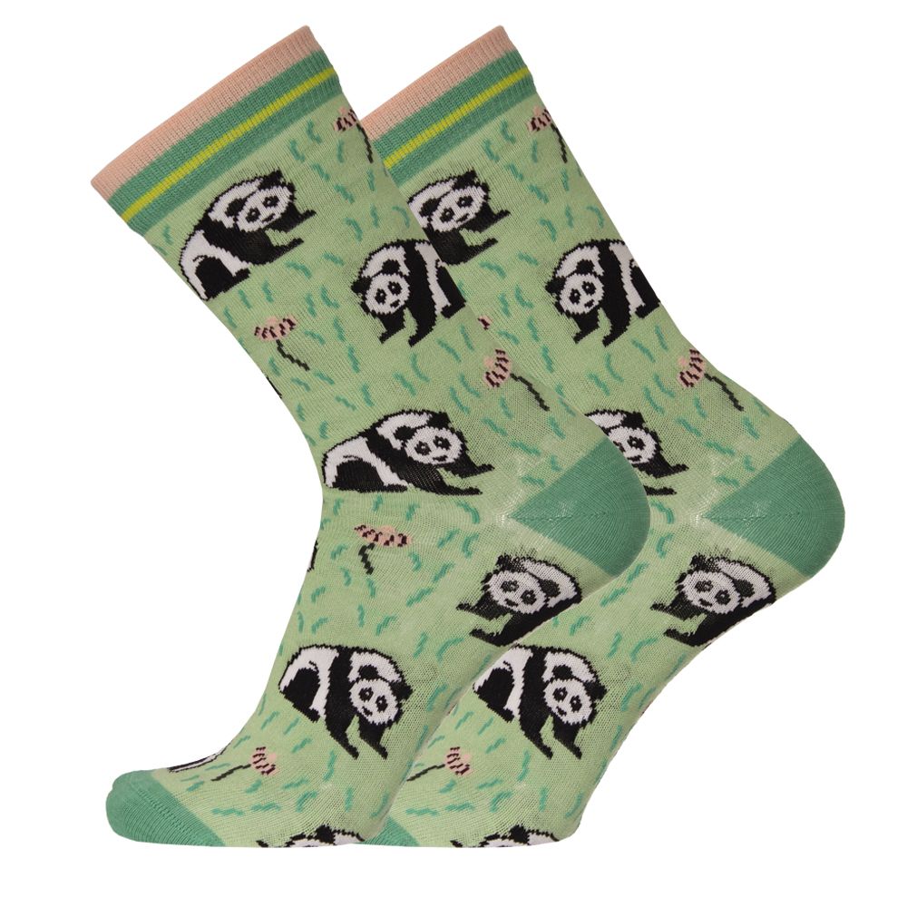 Pandas - patterned socks, merino wool