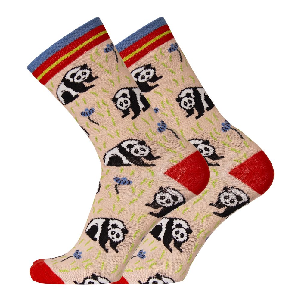 Pandas - patterned socks, merino wool